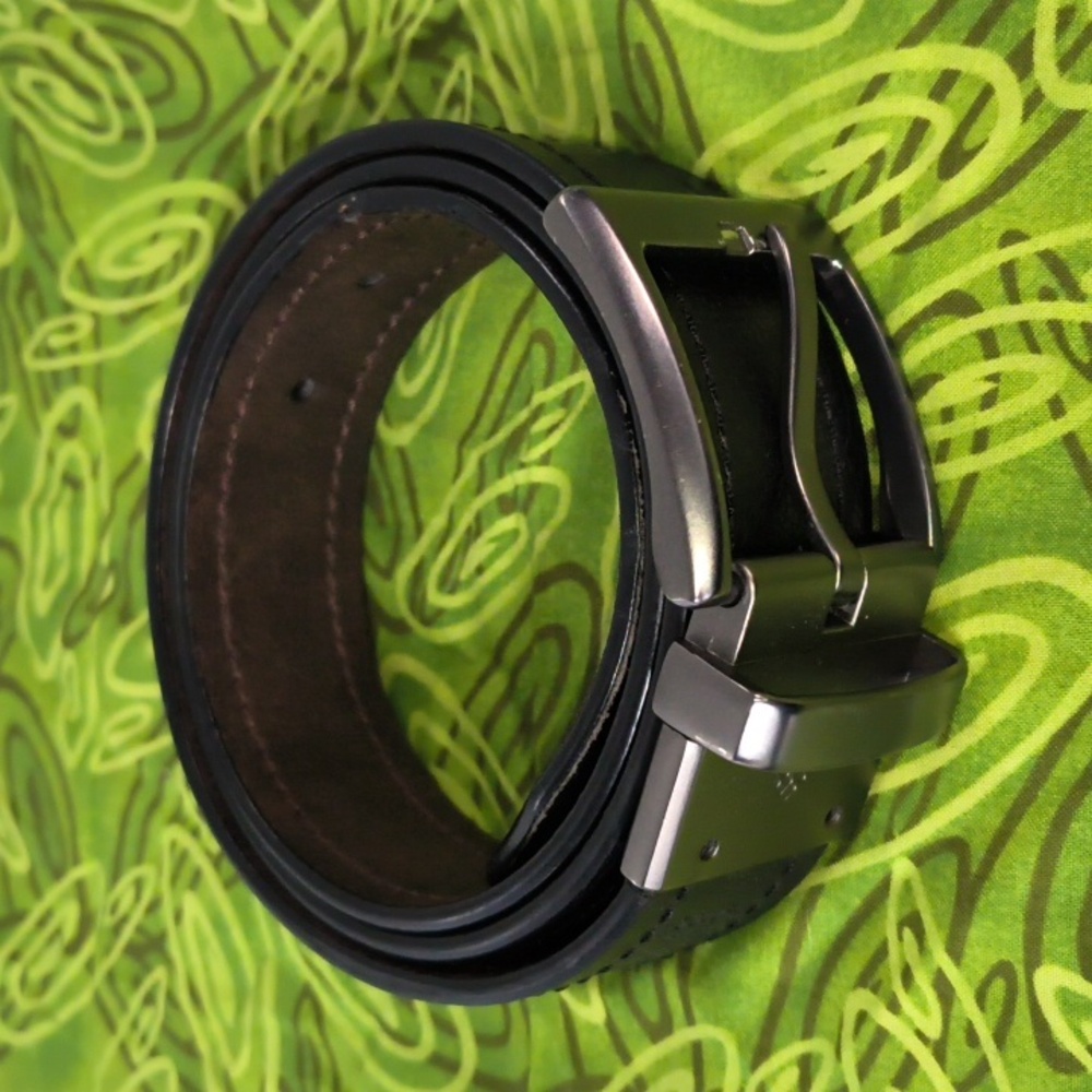 Columbia Genuine Leather Top Bonded Leather Lining Belt Size 38